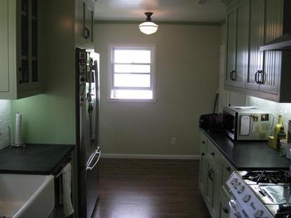 shaker door kitchen with soap stone countertops